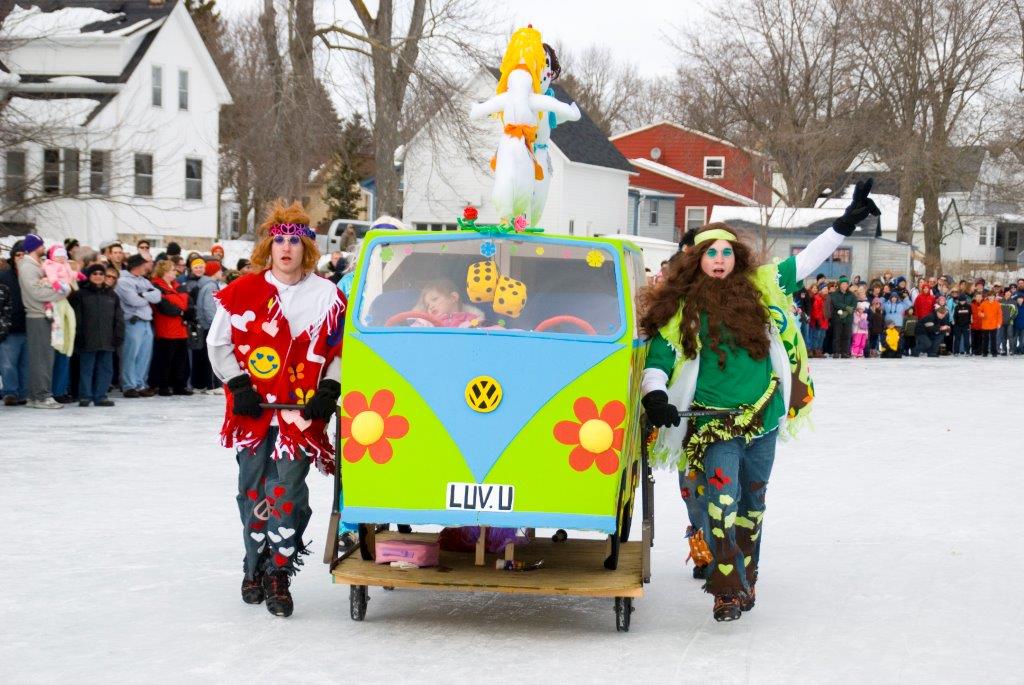 Cedarburg Winter Festival Bed Races Luminaries